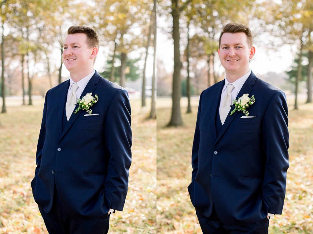 Photos of the groom on his wedding day. 