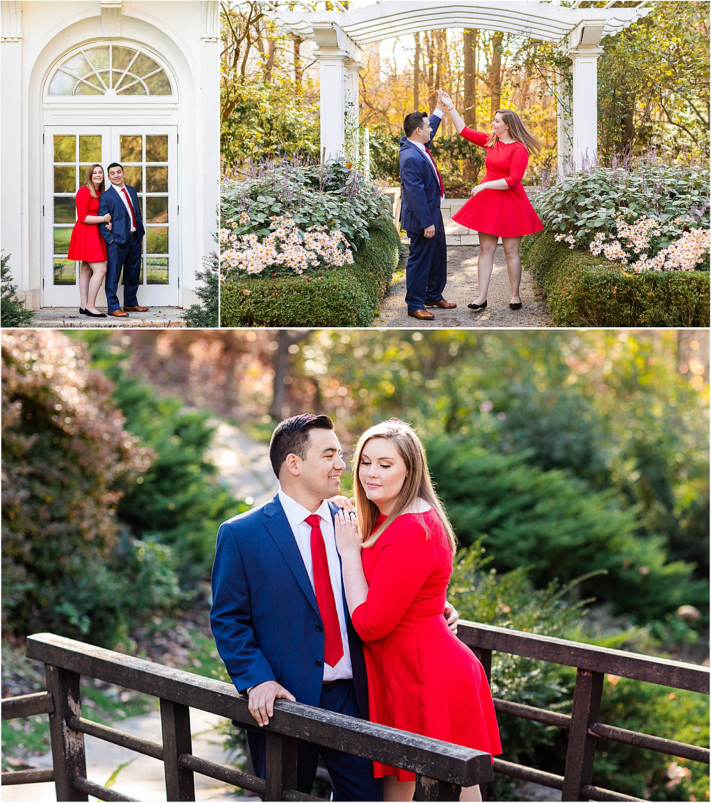 Engagement photos at Indianapolis Museum of Art Newfields 