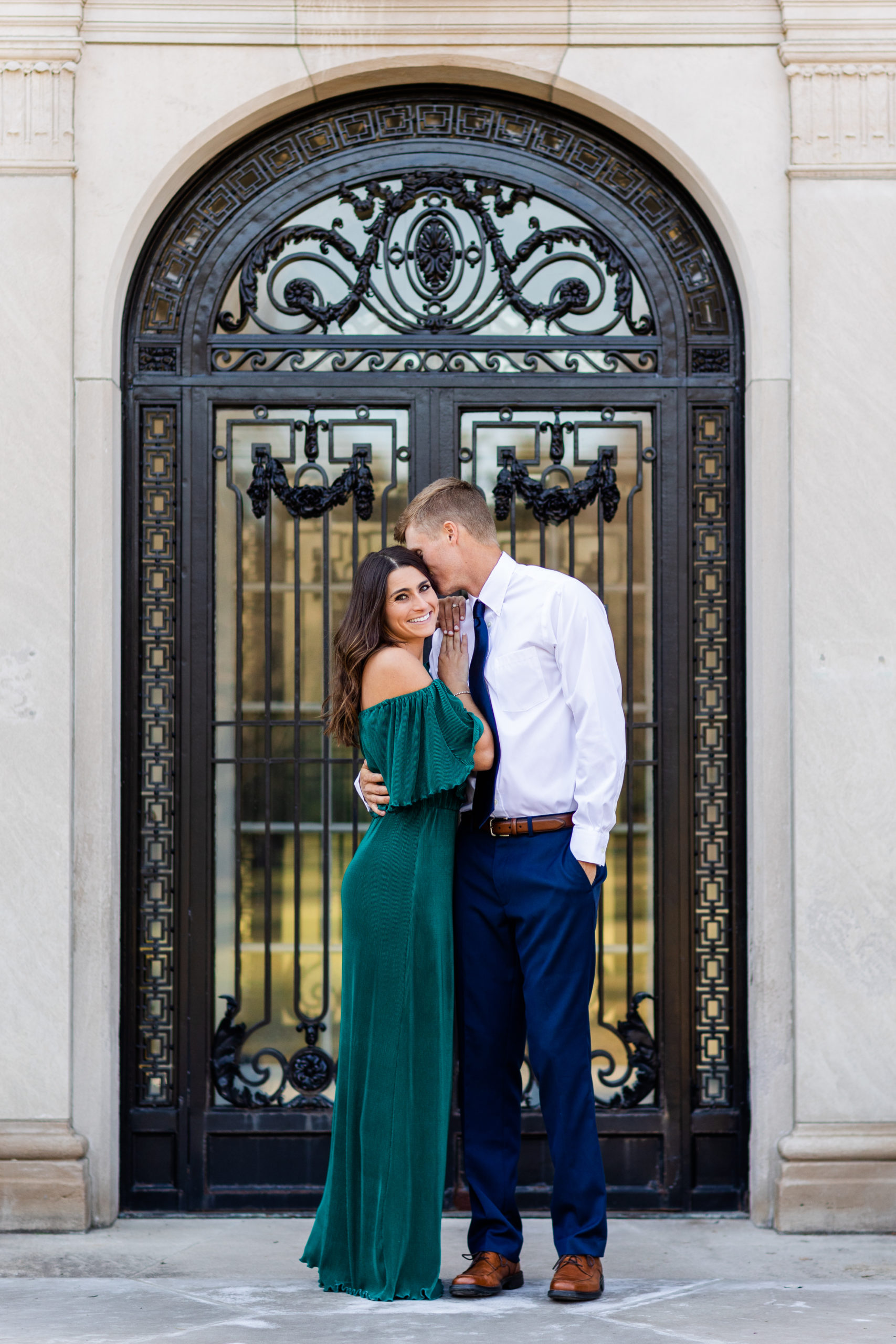 Indianapolis engagement photos at the Indianapolis Museum of Art at the Lilly House by Jennifer Council Photography