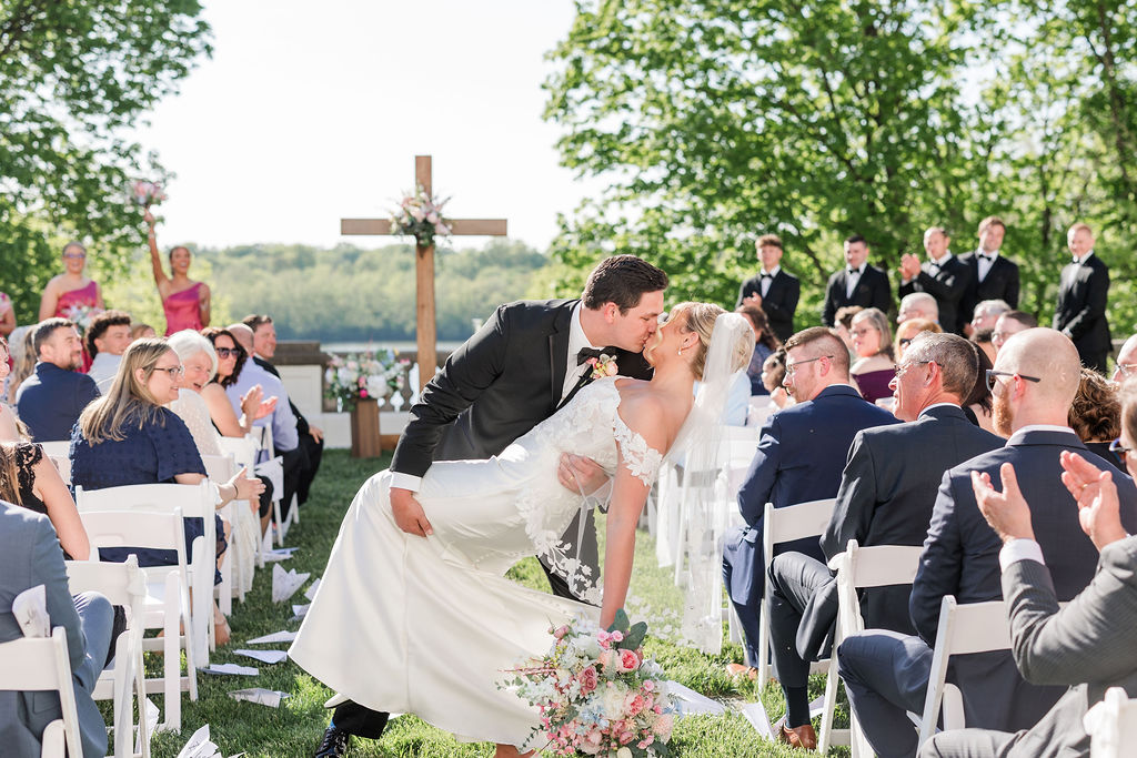 Wedding Ceremony at Lilly House and Gardens at IMA Newfields