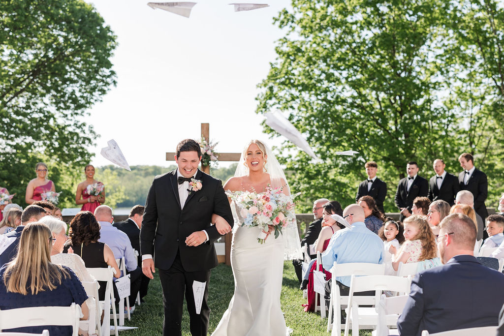 Wedding Ceremony at Lilly House and Gardens at Newfields