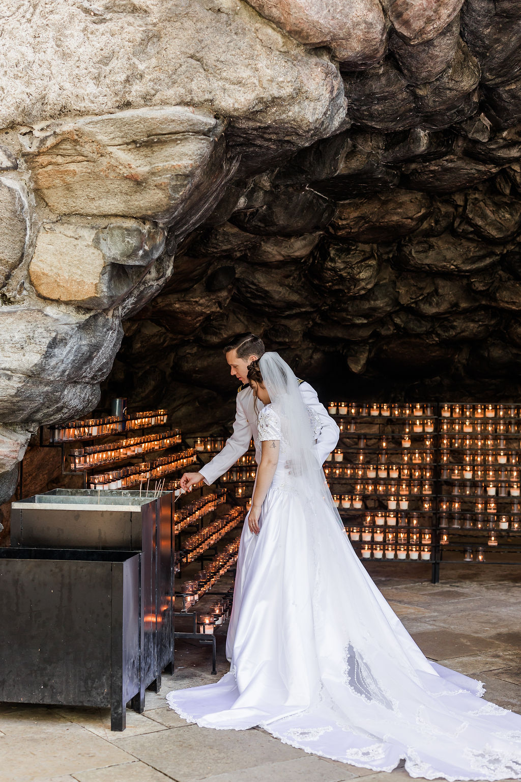 Notre Dame Grotto Wedding Photography