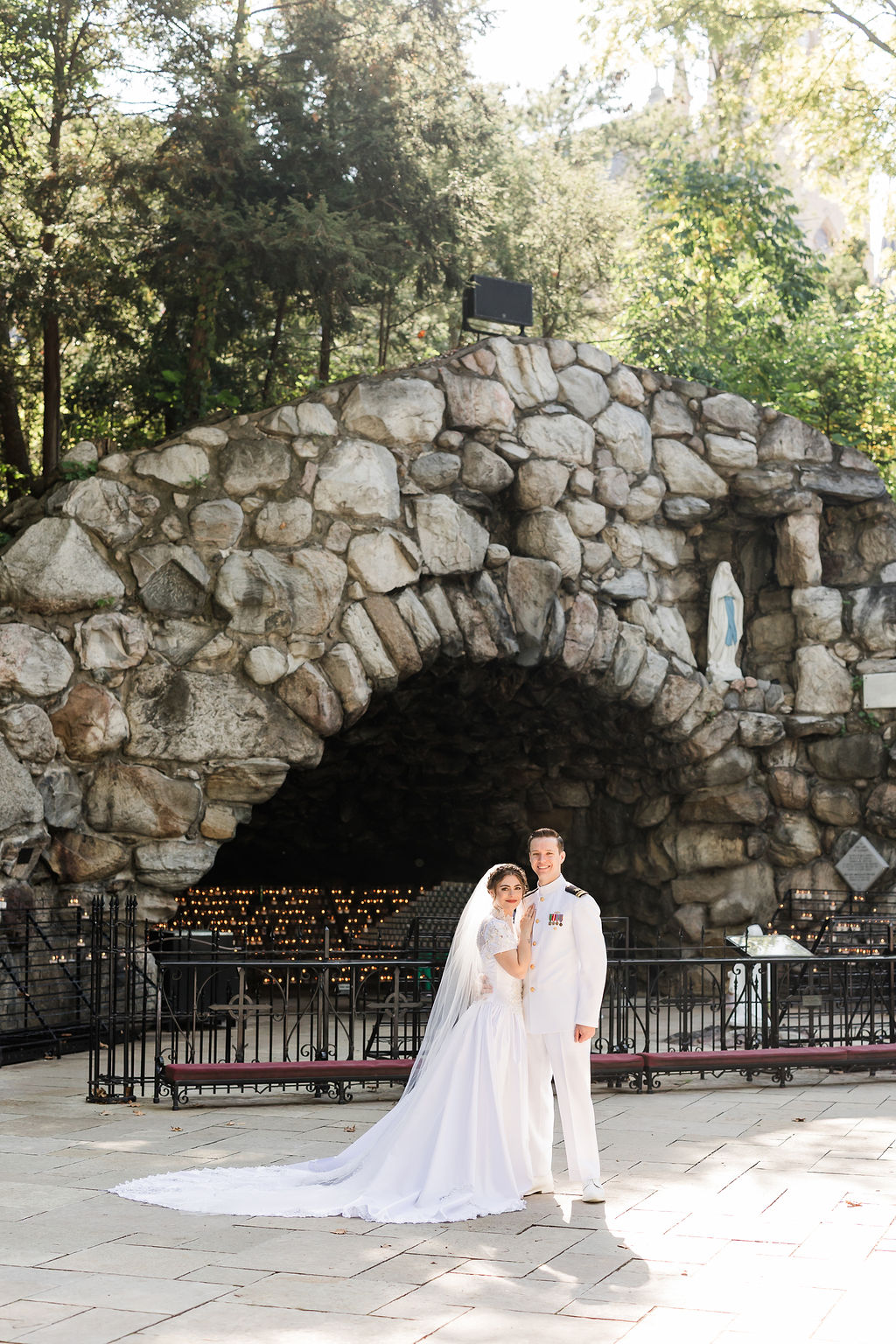 Wedding Photos at The Grotto Notre Dame