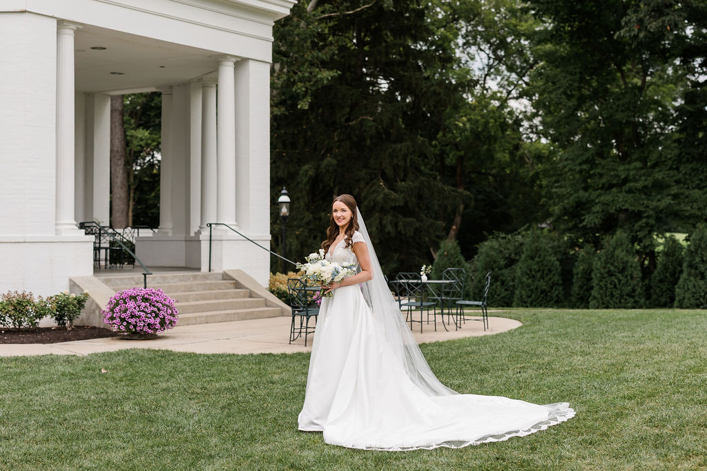 Bride at Woodstock Club Indianapolis Wedding